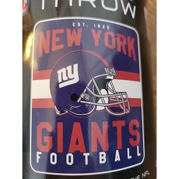 New York Giants Fleece Throw Blanket 50" x 60” By Northwest NFL Football Soft - Picture 1 of 9